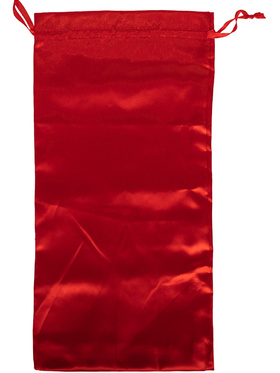 Satin storage bag, 45 x 19,5 cm, red