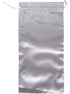 Satin storage bag, 45 x 19.5 cm, silver