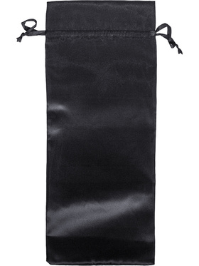 Satin storage bag, 37 x 14.5 cm, black  