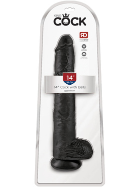 King Cock: Cock with Balls, 38 cm, black