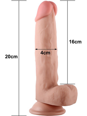 LoveToy: Sliding-Skin Dildo, 20 cm, light 