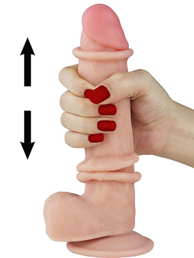 LoveToy: Sliding-Skin Dildo, 20 cm, light 