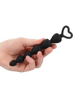 Shots Toys: Silicone Anal Beads, black