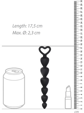 Shots Toys: Silicone Anal Beads, black