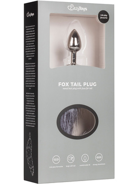 EasyToys: Fox Tail Plug No. 5, small, silver/grey