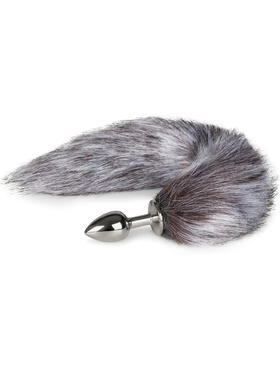 EasyToys: Fox Tail Plug No. 5, small, silver/grey