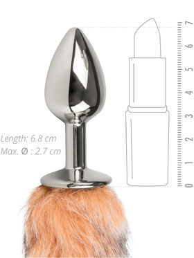 EasyToys: Fox Tail Plug No. 7, small, silver/brown