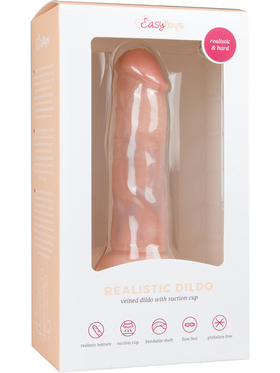 EasyToys: Realistic Dildo with Suction Cup, 15.5 cm, light