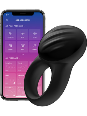 Satisfyer Connect: Signet Ring, Ring Vibrator, black