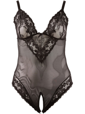 Cottelli Curves Collection: Crotchless Body, black