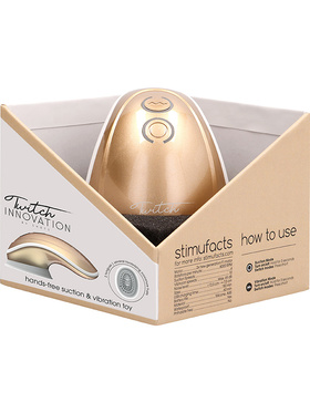 Innovation: Twitch, Hands-Free Suction & Vibration Toy, gold