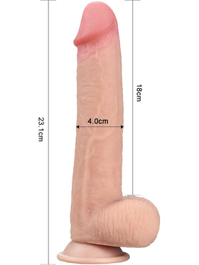 LoveToy: Sliding Skin Dildo, 23 cm, light