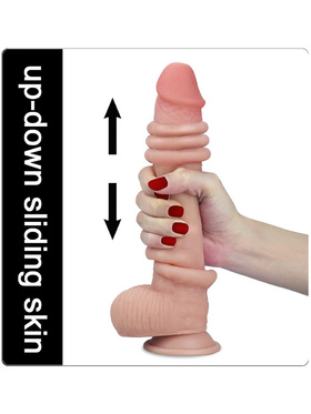 LoveToy: Sliding Skin Dildo, 23 cm, light