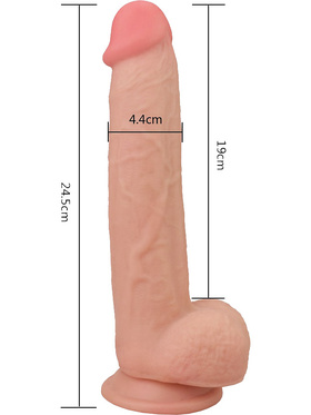 LoveToy: Sliding-Skin Dildo, 24.5 cm, light