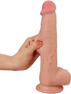 LoveToy: Sliding-Skin Dildo, 24.5 cm, light