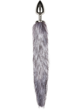 EasyToys: Fox Tail Plug No. 4, large, silver/grey