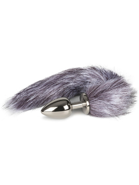 EasyToys: Fox Tail Plug No. 4, large, silver/grey