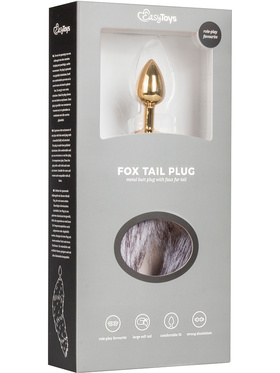 EasyToys: Fox Tail Plug No. 5, small, gold/grey