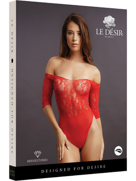 Le Désir: Crotchless Rhinestone Teddy, One Size