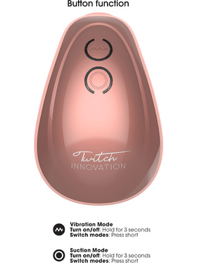 Innovation: Twitch, Hands-Free Suction & Vibration Toy, rosegold