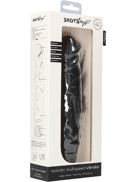 Shots Toys: Realistic Multispeed Vibrator, 23 cm, black