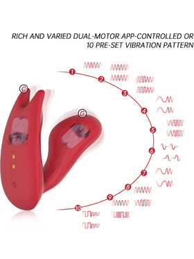Magic Motion: Umi, Smart Wearable Dual Motor Vibrator, red