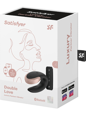 Satisfyer Connect: Double Love, Luxury Partner Vibrator, svart 