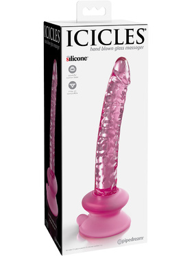 Icicles: No. 86 Glassdildo with Suction Cup, pink