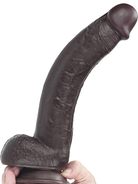 LoveToy: Sliding-Skin Dildo, 24 cm, dark