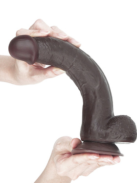 LoveToy: Sliding-Skin Dildo, 24 cm, dark