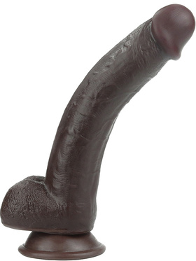 LoveToy: Sliding-Skin Dildo, 24 cm, dark