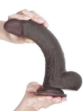 LoveToy: Sliding-Skin Dildo, 23 cm, dark