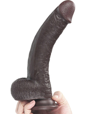 LoveToy: Sliding-Skin Dildo, 23 cm, dark