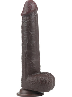 LoveToy: Sliding-Skin Dildo, 23 cm, dark