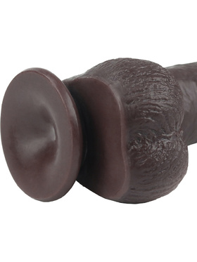 LoveToy: Sliding-Skin Dildo, 23 cm, dark