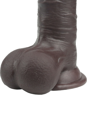 LoveToy: Sliding-Skin Dildo, 19.5 cm, dark