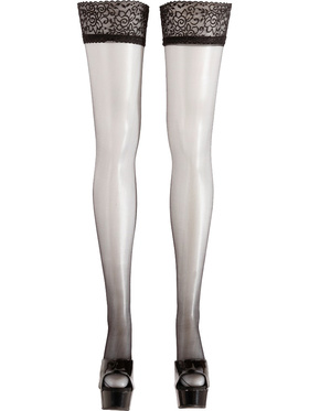 Cottelli Legwear: Hold-up Stockings, black