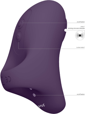 Vive: Hana, Pulse-Wave Clitoral Finger Vibrator, purple