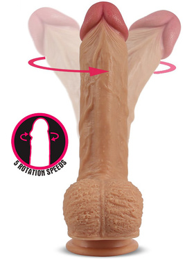 LoveToy: Liam, Silicone Rotating Cock with Vibration, 22 cm