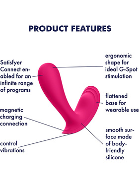 Satisfyer Connect: Top Secret, Wearable Vibrator, pink