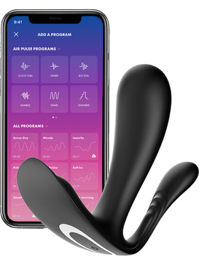 Satisfyer Connect: Top Secret +, Wearable Vibrator, black