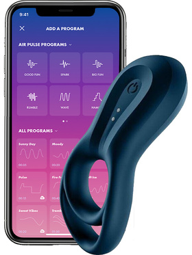 Satisfyer Connect: Epic Duo, Ring Vibrator, blue