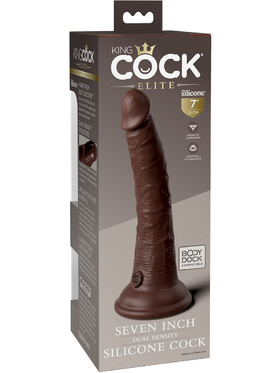 King Cock Elite: Dual Density Silicone Cock, 21 cm, dark