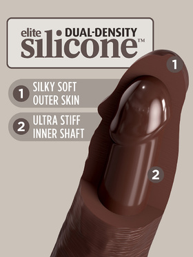 King Cock Elite: Dual Density Silicone Cock, 21 cm, dark