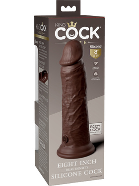 King Cock Elite: Dual Density Silicone Cock, 22 cm, dark