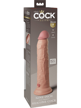 King Cock Elite: Dual Density Silicone Cock, 25 cm, light