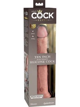 King Cock Elite: Dual Density Silicone Cock, 27 cm, light