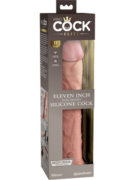 King Cock Elite: Dual Density Silicone Cock, 30 cm, light