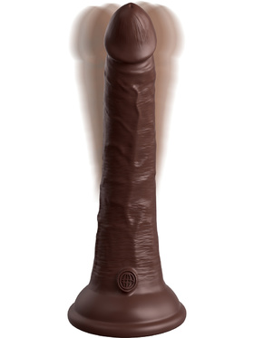 King Cock Elite: Dual Density Silicone Vibrating Cock, 21 cm, dark