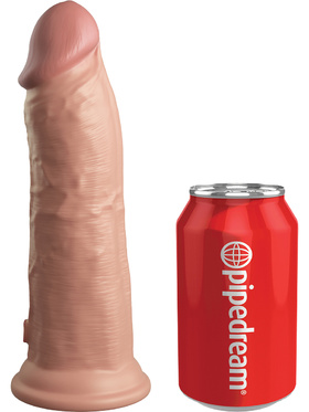 King Cock Elite: Dual Density Silicone Vibrating Cock, 22 cm, light